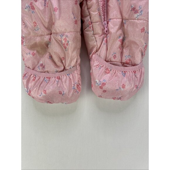 Joe Fresh Snow Suit Baby Toddler Size 18-24 Months Girls Pink One Piece Hooded - Picture 7 of 11